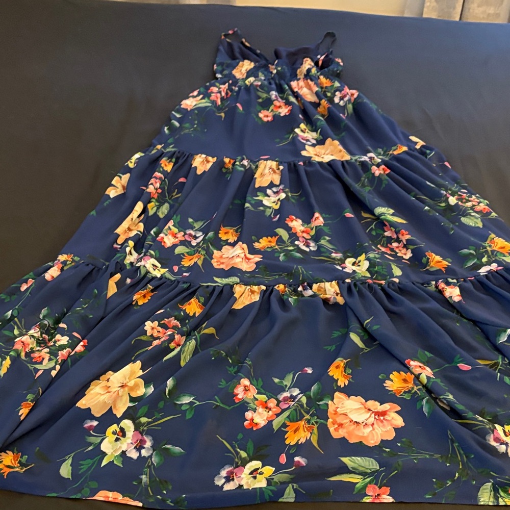 Yumi Kim Darling Tiered Maxi Dress Symphony Navy Color-XS - Picture 8 of 16